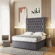 Lilliana Divan Ottoman Storage Chesterfield Border Cut Bed Frame