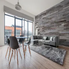 Silver 3D wooden wall panel
